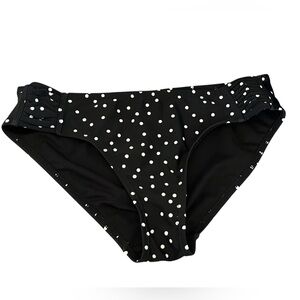 No Boundaries Black Polka Dot Bikini Bottoms